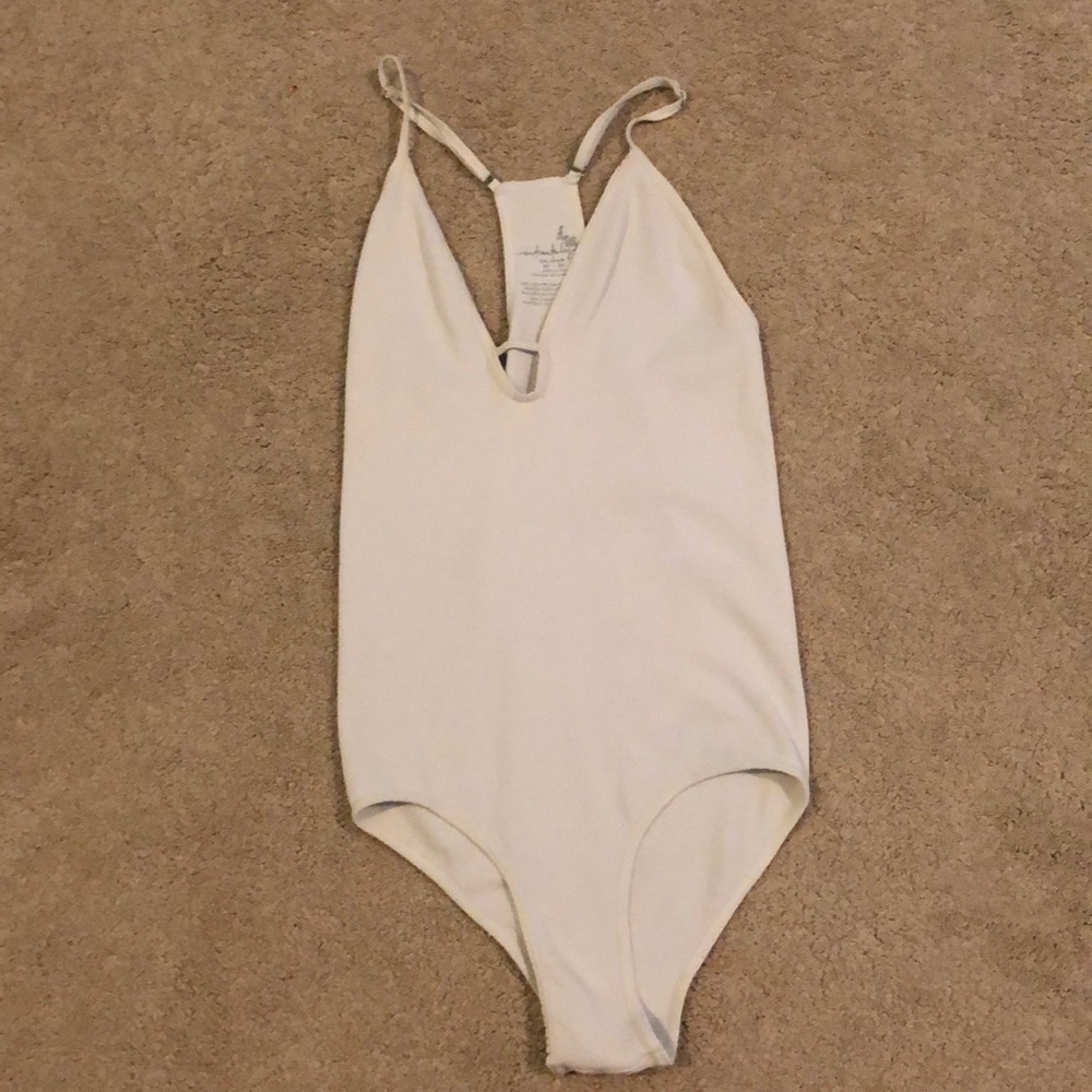 white free people bodysuit